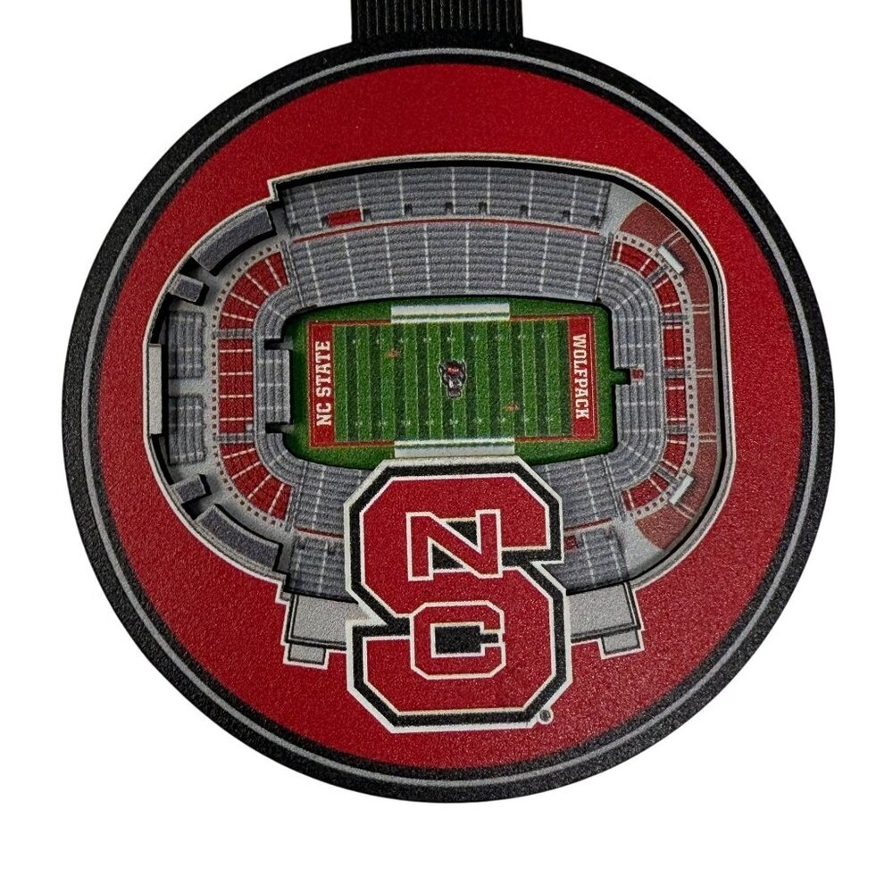 NC State Wolfpack Carter-Finley Stadium Christmas Ornament Red Black FOotball